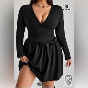 Elegant Black Long Sleeve Dress